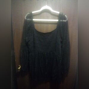 Torrid Lace Smocked Blouse